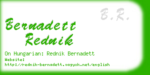 bernadett rednik business card